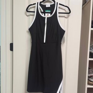 Black and White Sleeveless Dress